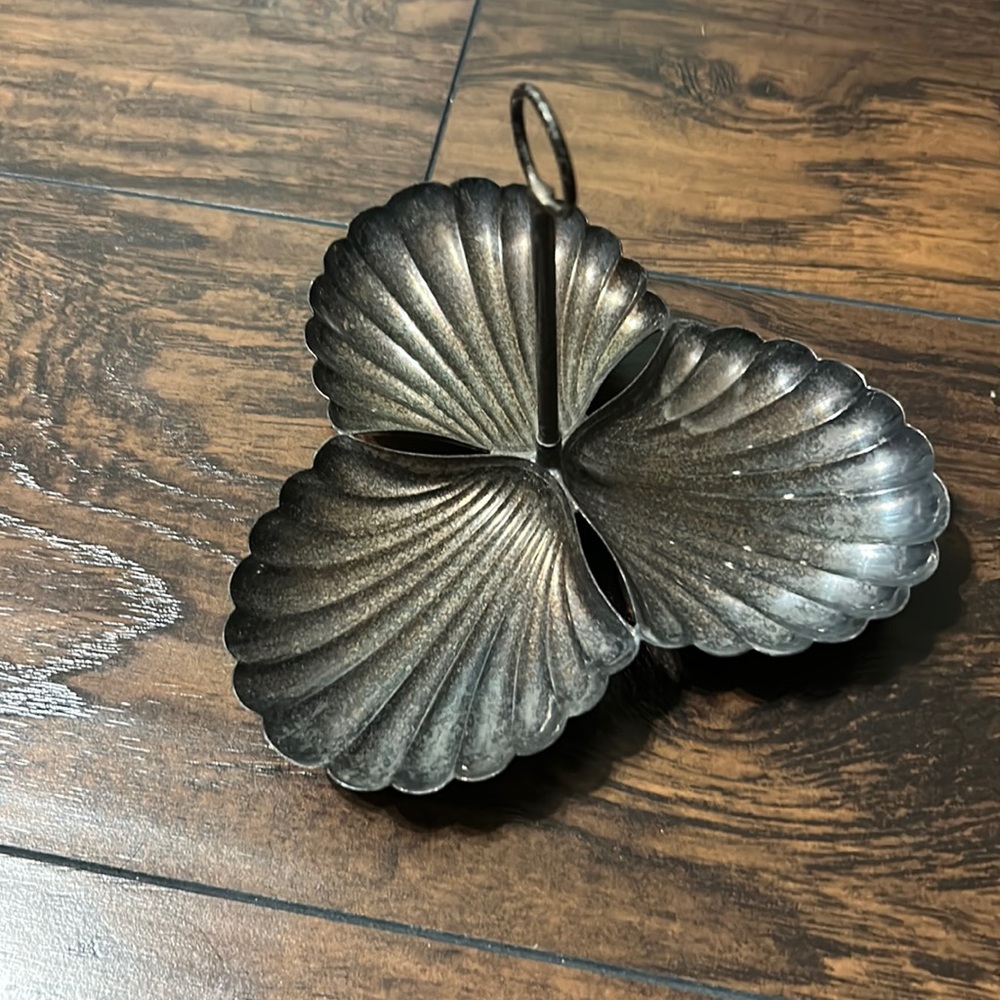 Vintage Silver dish with shell shaped